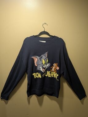 Hollister Navy Boxy Fit Sweater